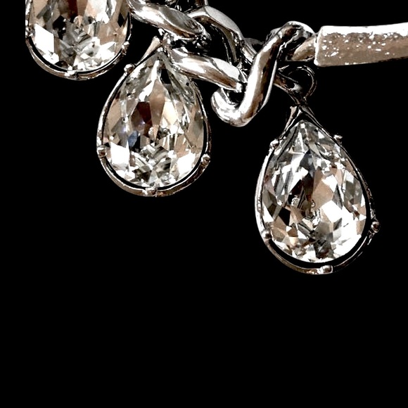 Christian Dior Vintage Silver Crystal Embellished Logo ID Gambler Charm Bracelet - Picture 7 of 15